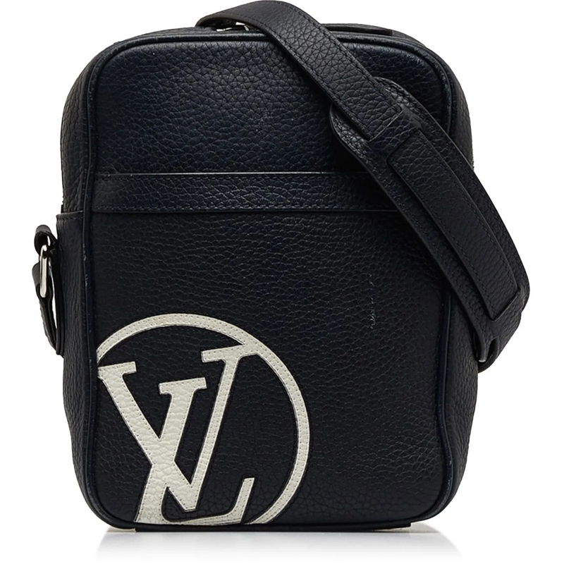 Louis Vuitton Schultertasche Taurillon Danube LV Circle  PM blau