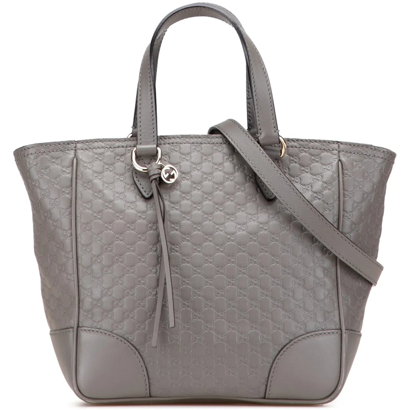Gucci Schultertasche Small Microguccissima Bree Satchel grau