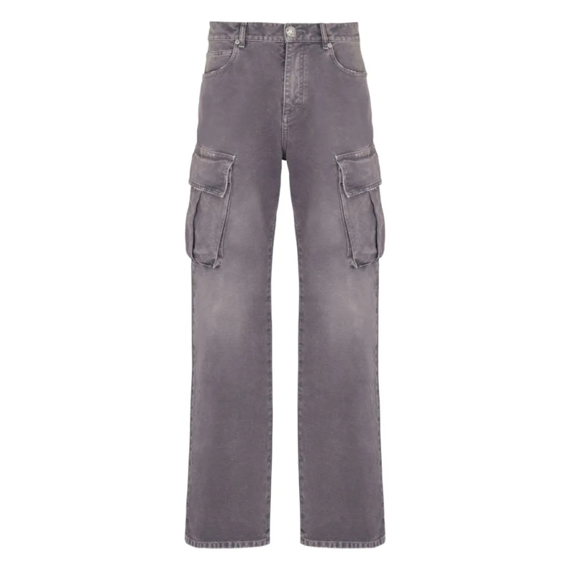 Balmain Jeans Relaxed Fit Cargo Trousers Grey