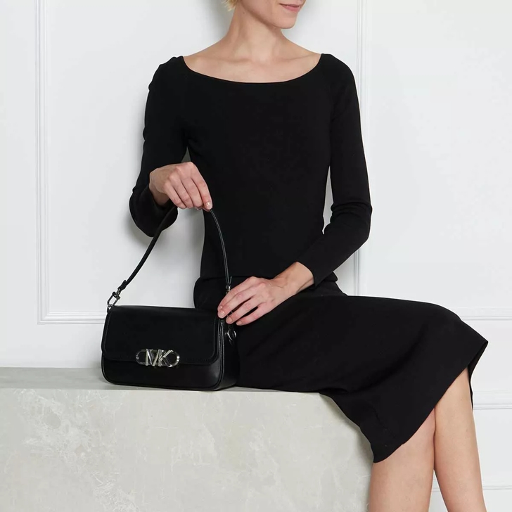 Michael Kors Parker Medium Convertible Pouchette Black Mini Bag
