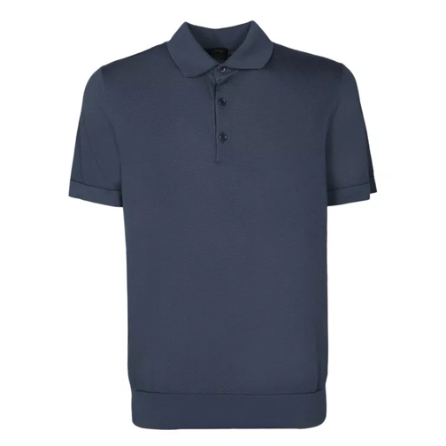 Brioni Cotton Polo Shirt Blue 