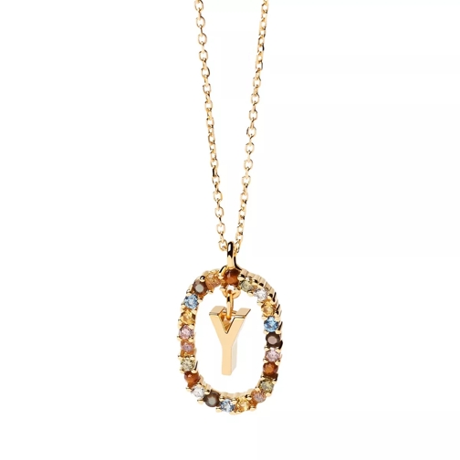 PDPAOLA Necklace Letter Y Yellow Gold Collana media