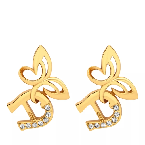 AIGNER Amara Butterfly Earring With Crystals gold Orecchini a bottone