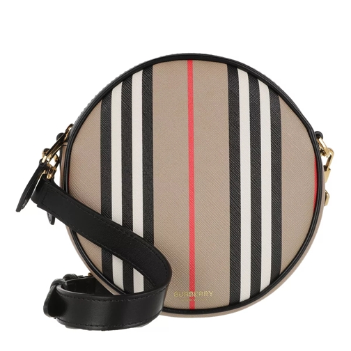 Burberry Louise Striped Round Crossbody Bag Archive Beige Sac à repas
