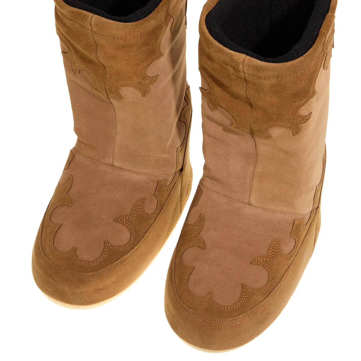 Thumbnail - Moonboot Slipper & Pantoletten - Mb Icon Suede Embroi - Gr. 39_41 - in Braun - für Damen