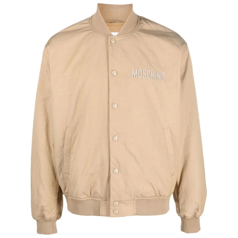 Moschino Bomberjacke Embroidered Teddy Bear Bomber Jacket Neutrals