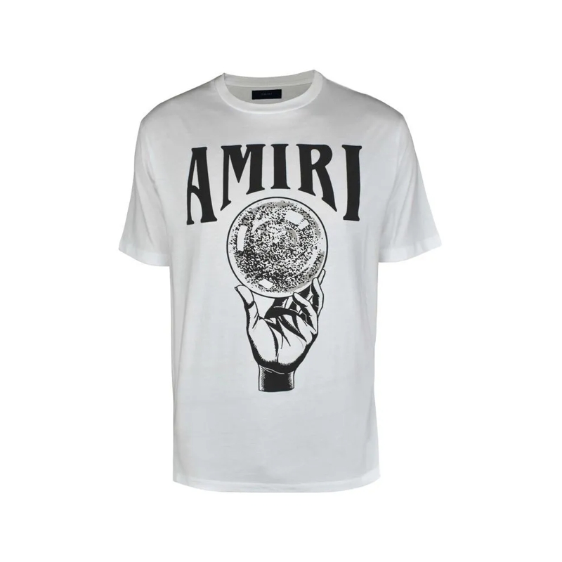 Amiri T-shirt White Cotton T-Shirt With Graphic Print White