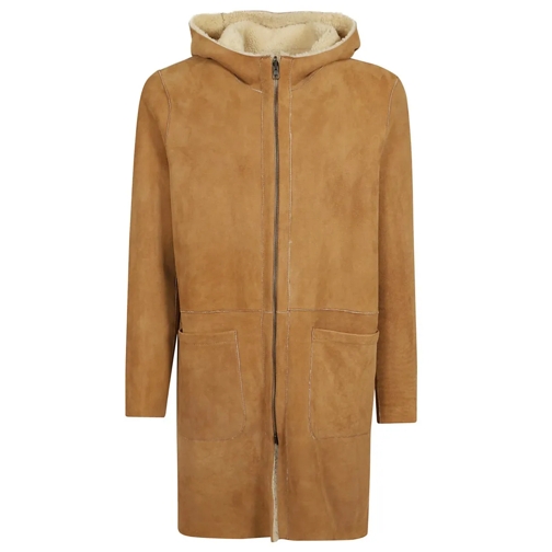 Salvatore Santoro Übergangsjacke Sheepskin Coat In Suede And Shearling Lining Brown