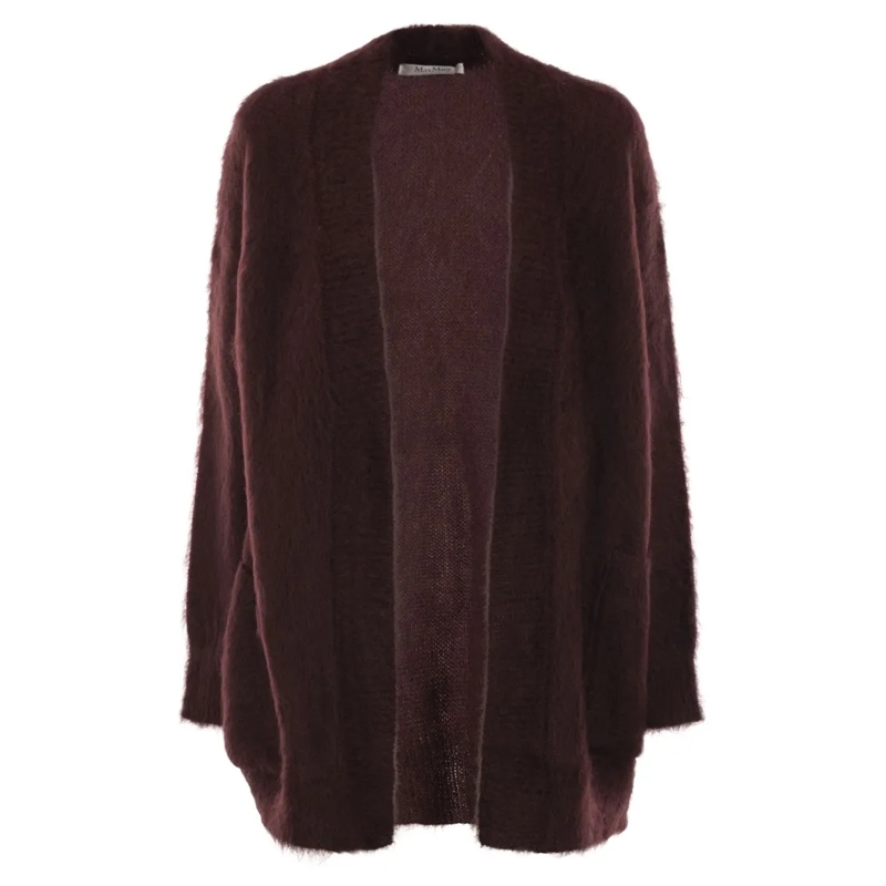 Max Mara Pullover Affetto1234 Mohair Yarn Cardigan Burgundy