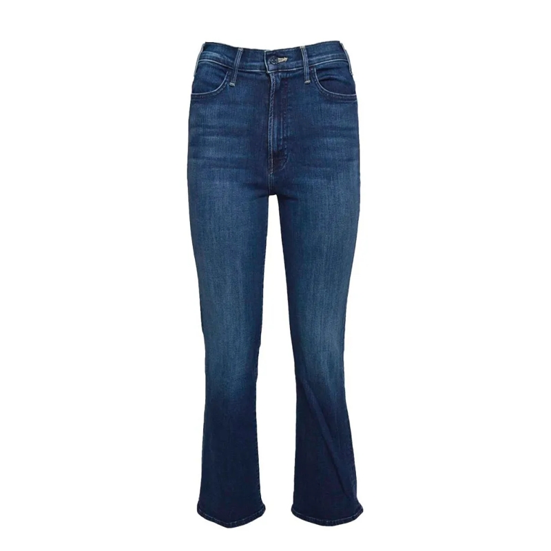 Mother Jeans The Hustler Ankle Jeans In Blue Cotton Blue