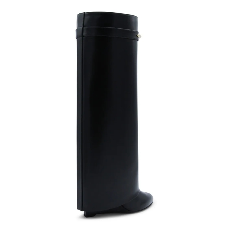 Givenchy Stiefel Black Knee-High Leather Boots Black(Image 3)