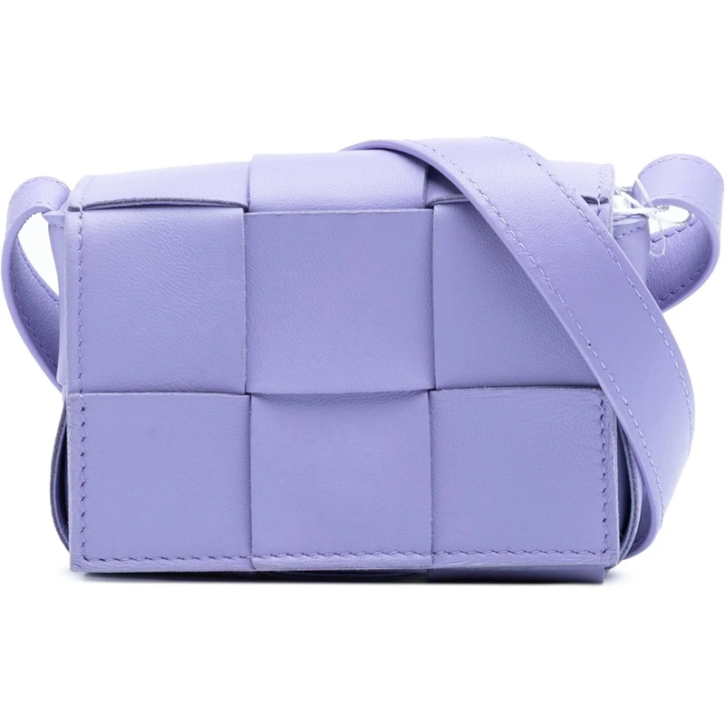 Bottega Veneta Schultertasche Extra Mini Nappa Maxi Intrecciato Cassette Crossbo lila