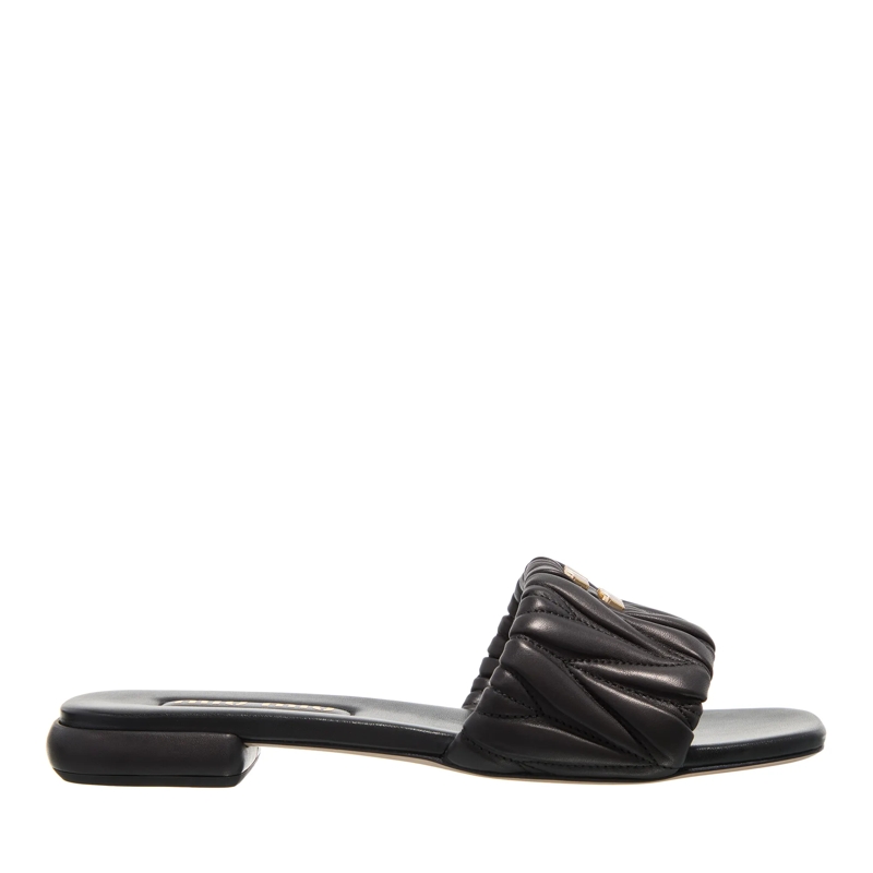 Miu Miu Sandalen Matelasse Slides Nero