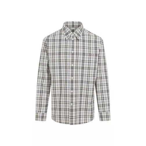 Bottega Veneta Chalk White Cotton Check Shirt White 