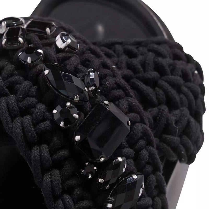 INUIKII Slides Woven Stones Black(Image 3)