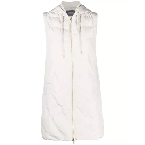 Lorena Antoniazzi Padded Drawstring-Hood Vest White 