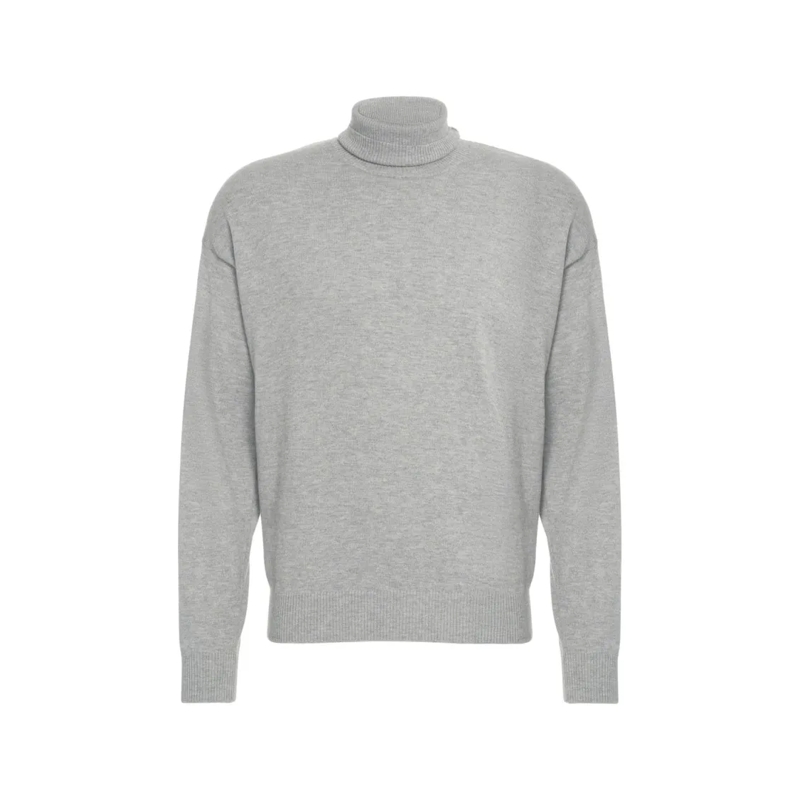 Kangra Pullover Classic Knit Turtleneck Sweater In Fine Wool-Cotto White
