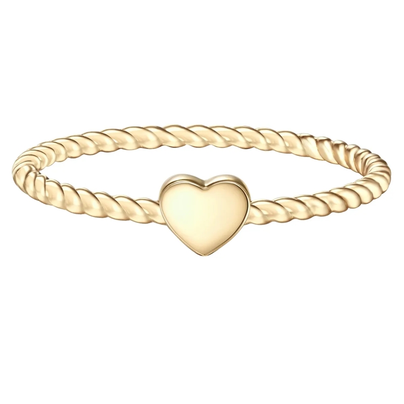 Glanzstücke München Ring Sterling Silber Ring Herz gold