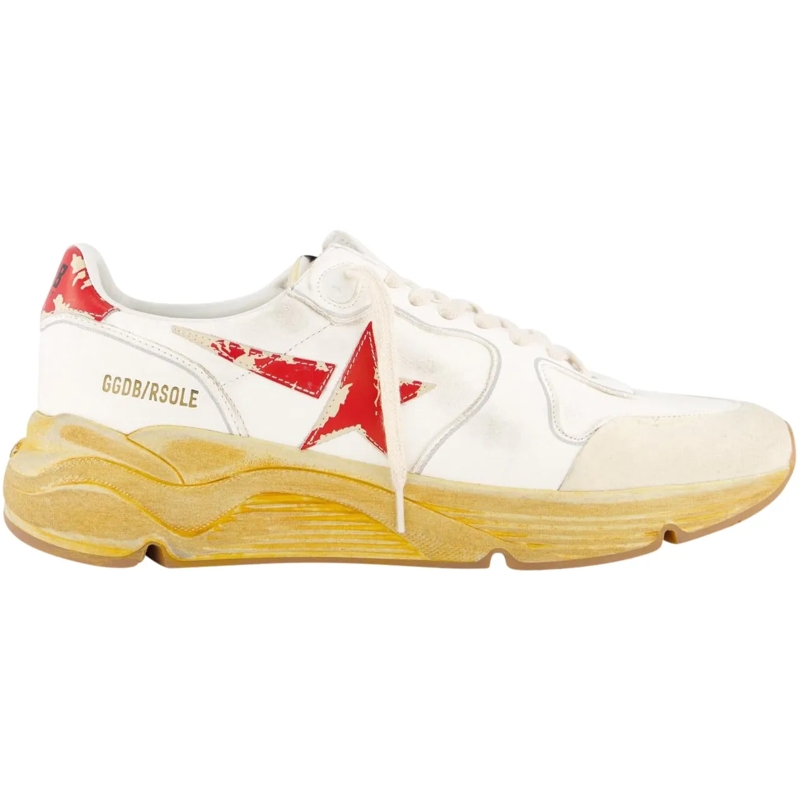 Golden Goose Low-Top-Sneaker Heren Running Sole Sneaker Wit weiß