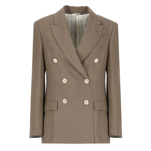 Brunello Cucinelli Blazer Brown Linen Blend Blazer Brown