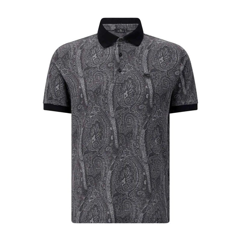 Etro Polo Poloshirt mit Paisley-Muster Grau