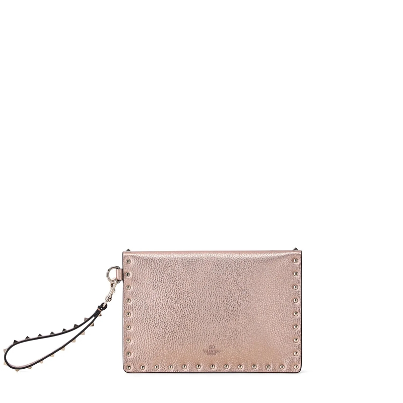 Valentino Garavani Crossbody Bag Clutch aus genarbtem Kalbsleder pink(Image 2)
