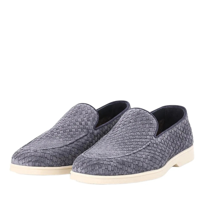 Doucal's Loafer Loafer aus Veloursleder blau