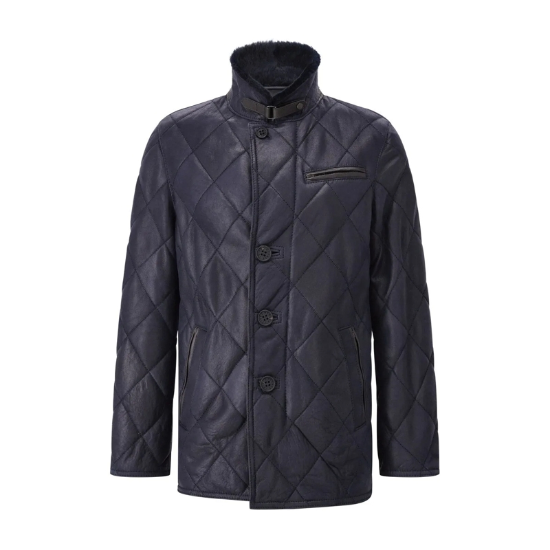 Werner Christ Übergangsjacke Lederjacke David Dunkelblau(Image 2)