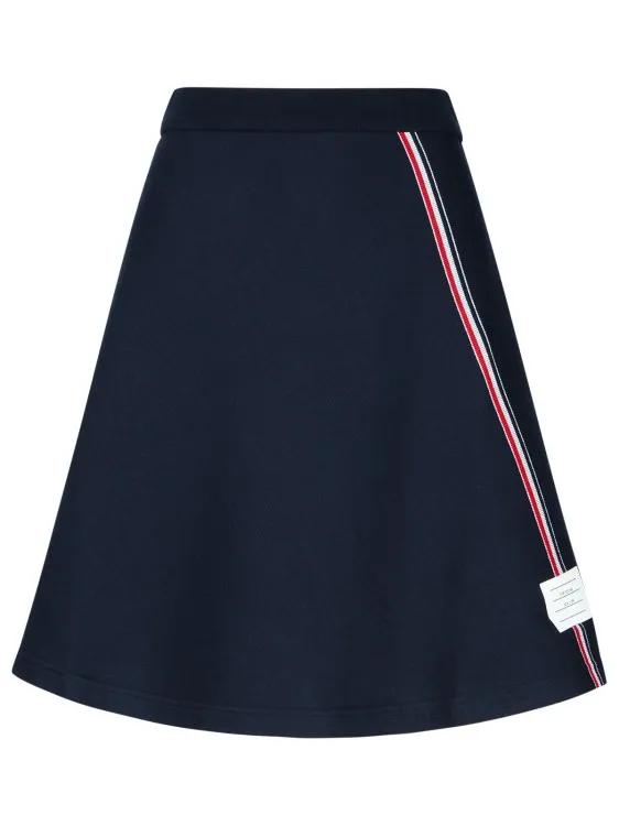 Thom Browne - Navy Cotton Skirt - Größe 40 - blau