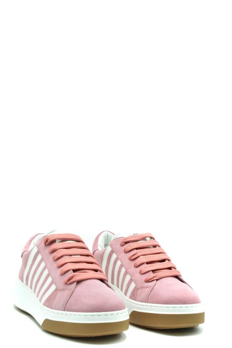Thumbnail - Dsquared2 Low-Top Sneaker - Low-Top Pink Leather Sneakers With White Accents - Gr. 39 (EU) - in Weiß - für Damen