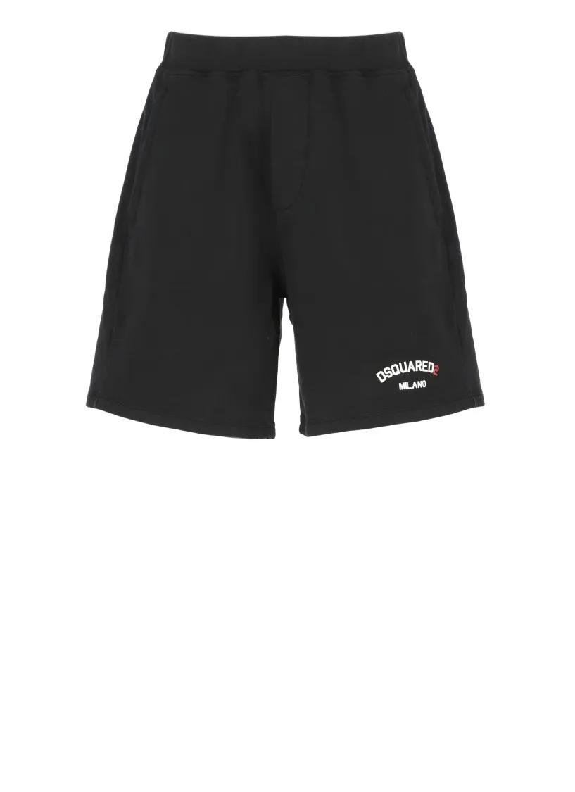 Thumbnail - Dsquared2 - Black Cotton Short - Größe XL - schwarz