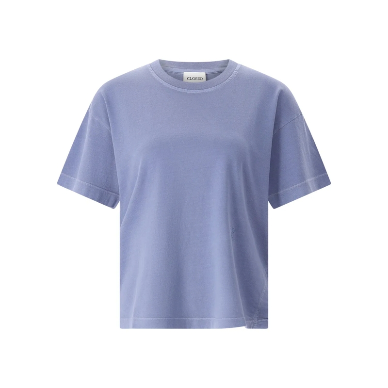 Closed Trui T-Shirt mit Schlitz blau