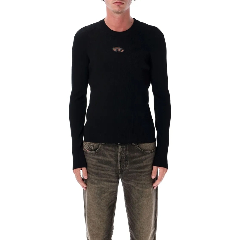 Diesel Pullover K-Zackary Mock Neck Jumper Black