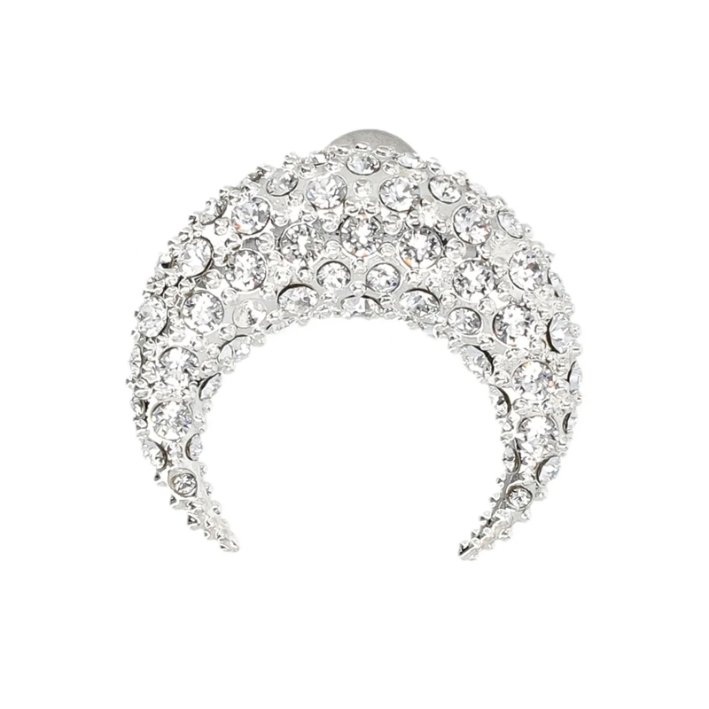 Marine Serre Oorknopjes Moon Strass Large Earring Silver