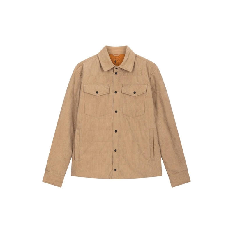 Save the Duck  Quilted Corduroy Jacket With Kent Collar And Plumt Brown