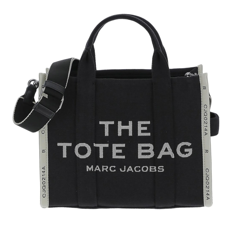Marc Jacobs Satchel Medium Tote' Black Tote Bag With Contrasting Logo  Black(Image 2)