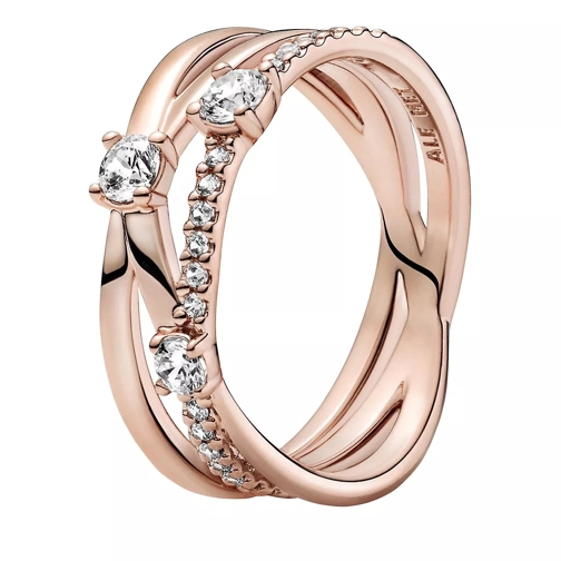 Pandora Funkelnder Dreifach-Ring 14k Rose gold-plated unique metal blend Ring