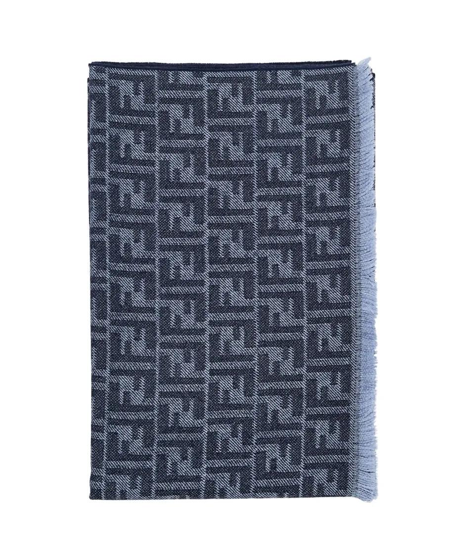 Fendi Tücher & Schals - Rectangular Ff Scarf - Gr. unisize - in Blau - für Damen