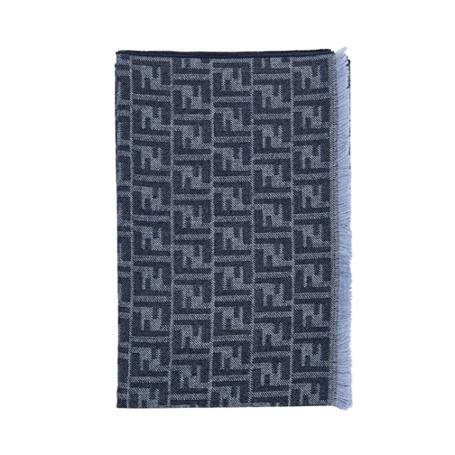 Fendi Leichter Schal Rectangular Ff Scarf Blue