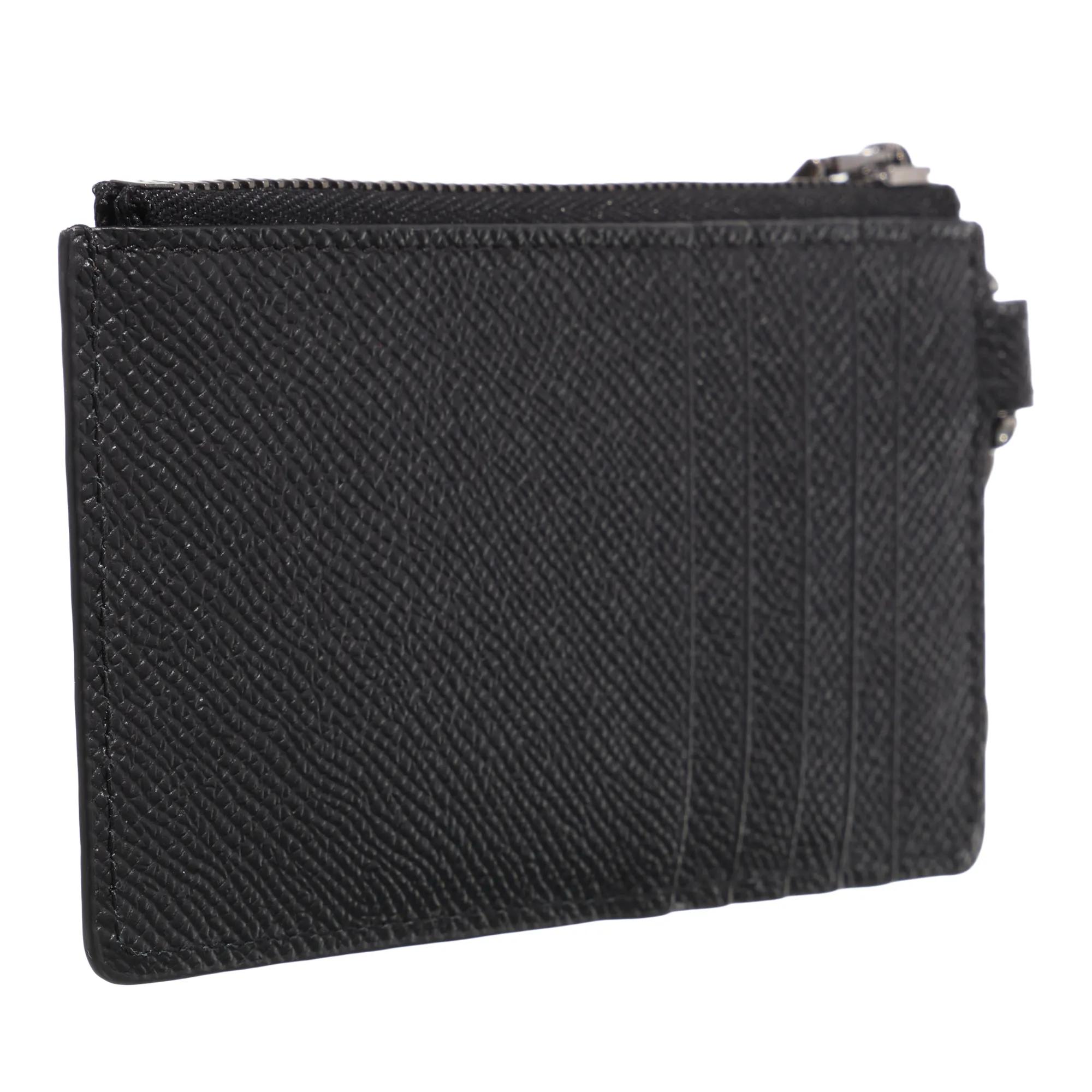 Thumbnail - Dolce&Gabbana Portemonnaies - Black Leather Card Holder - Gr. unisize - in Schwarz - für Damen