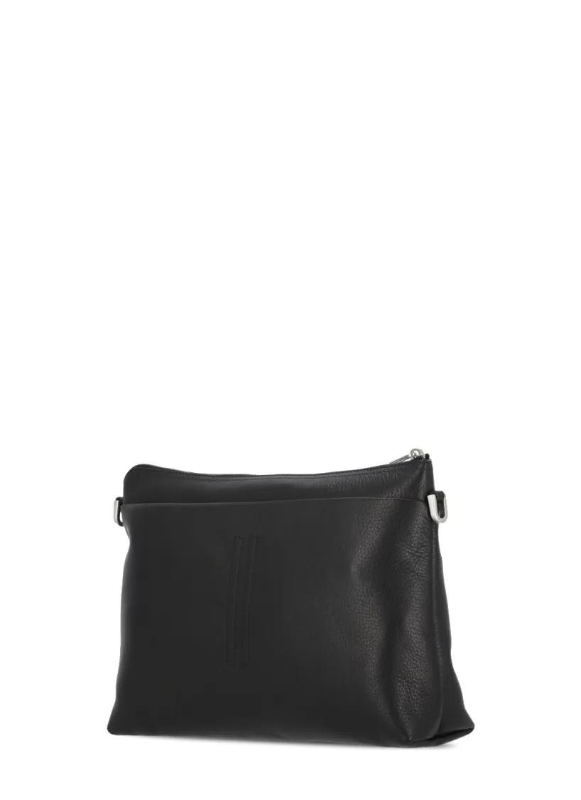 Rick Owens Hobo bags Black Leather Shoulder Bag in zwart