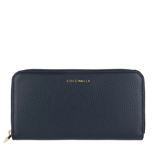 Coccinelle Metallic Soft Zip Purse Ink Continental Wallet-plånbok