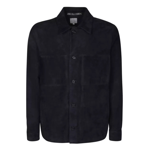 Paul Smith Leather Overshirt Blue 