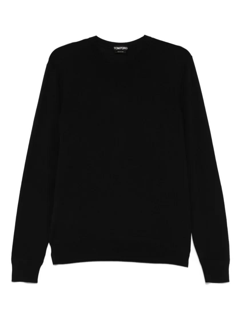 Thumbnail - Tom Ford - Black Crew Neck Sweater - Größe 52 - schwarz