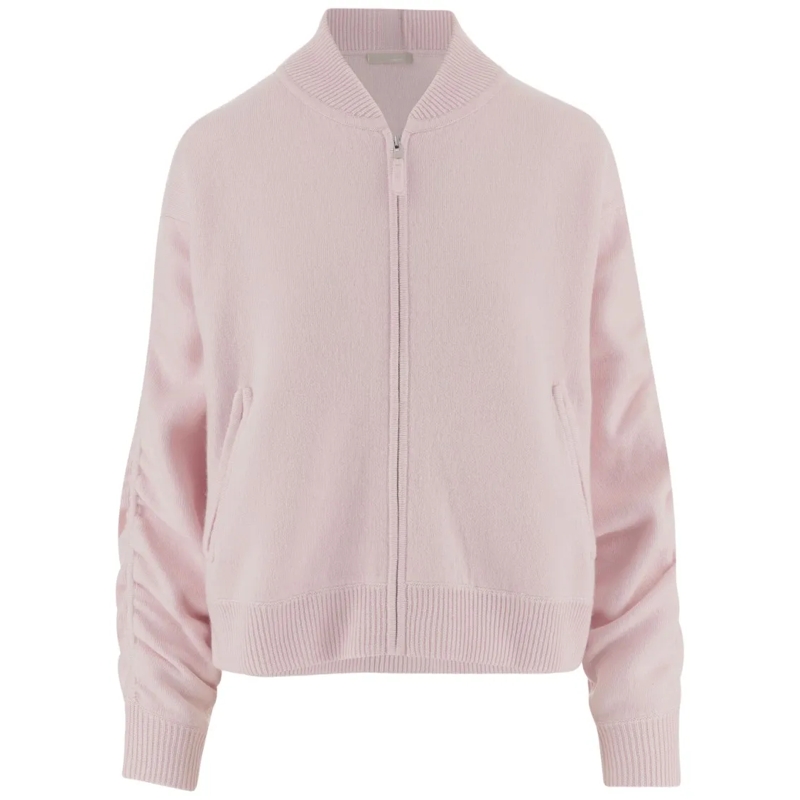 Allude  Cashmere Blend Sweatshirt With Zip Closure Grey