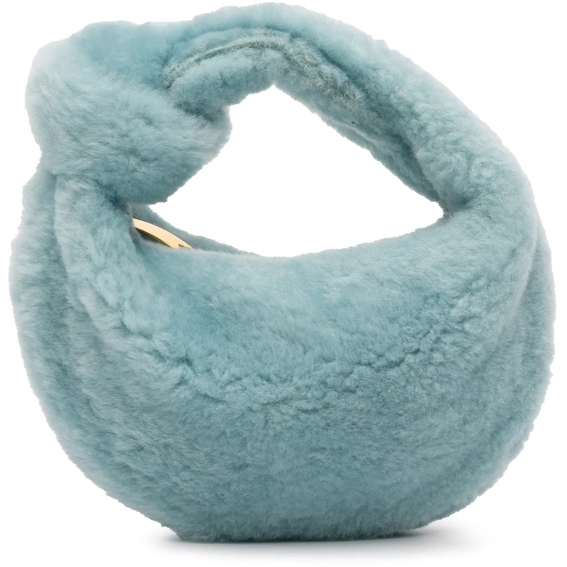 Bottega Veneta Schultertasche Mini Shearling Jodie blau