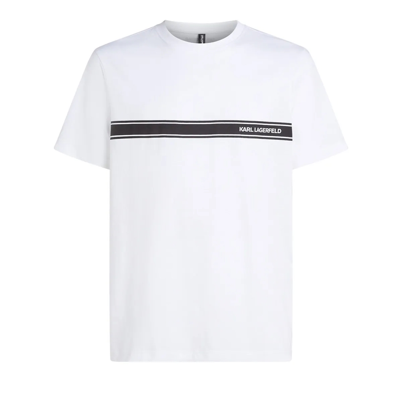 Karl Lagerfeld  STRAND-T-SHIRT MIT LOGO weiss