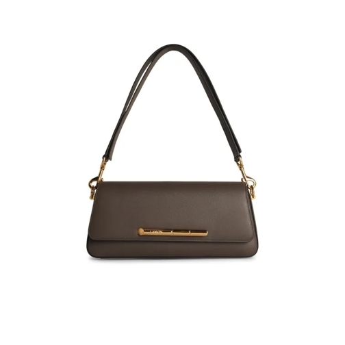 Lanvin Sequence' Brown Leather Crossbody Bag Brown Schultertasche