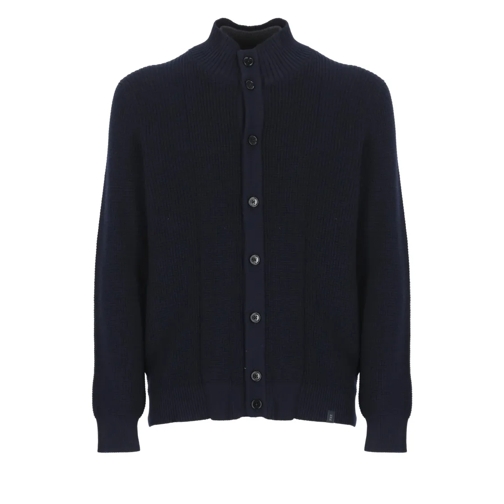 Fay Strickjacke Wool Cardigan Blue