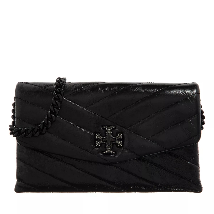 Tory+Burch+Kira+Chevron+Textured+Chain+Wallet+-+Black for sale